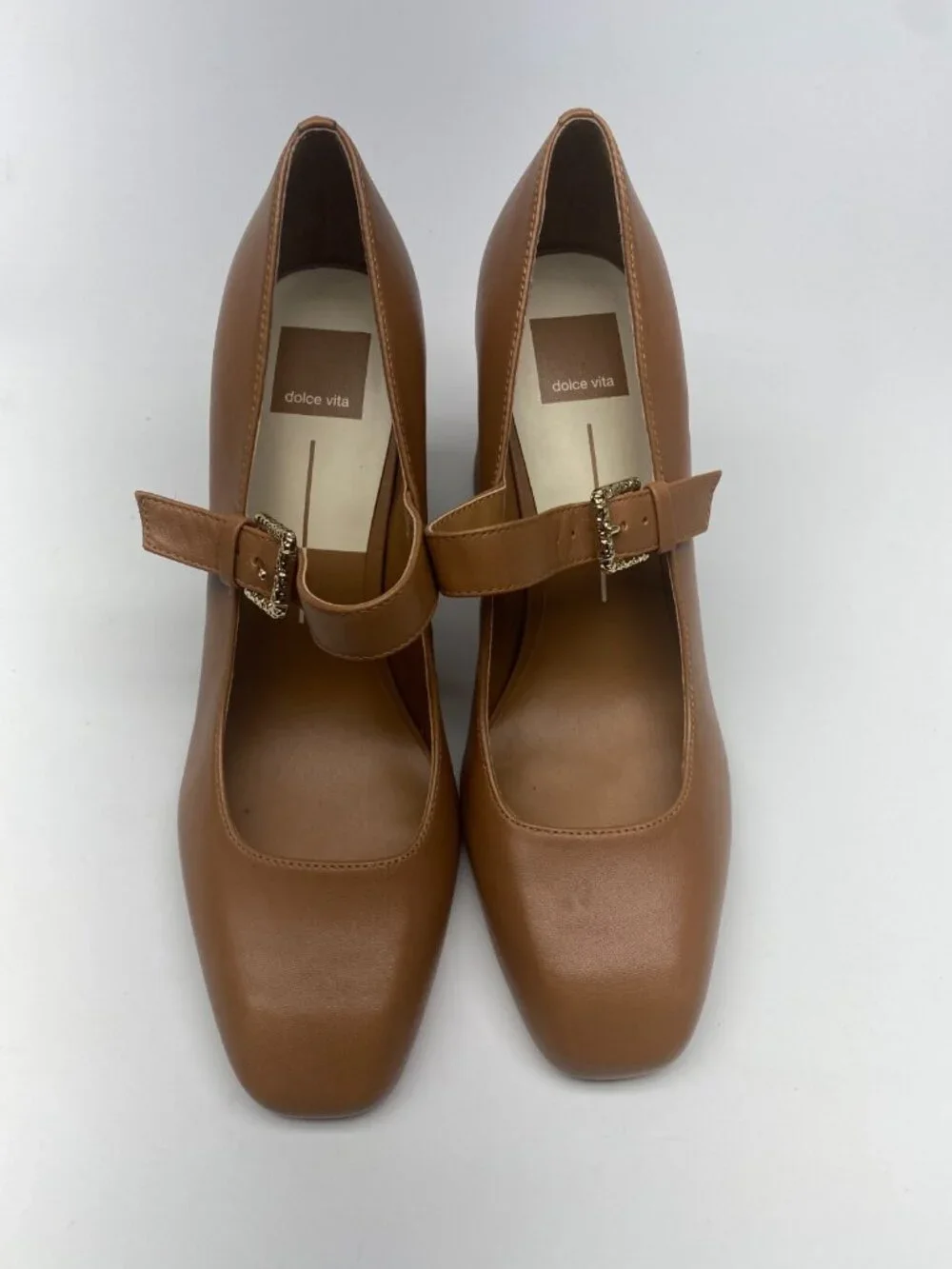 Dolce Vita Women's Lakota Mary Jane Caramel Heels Sz 10